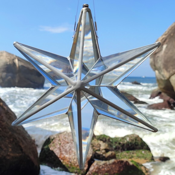 Prisma d'água Estrela Vespertina 6 Pontas feng shui