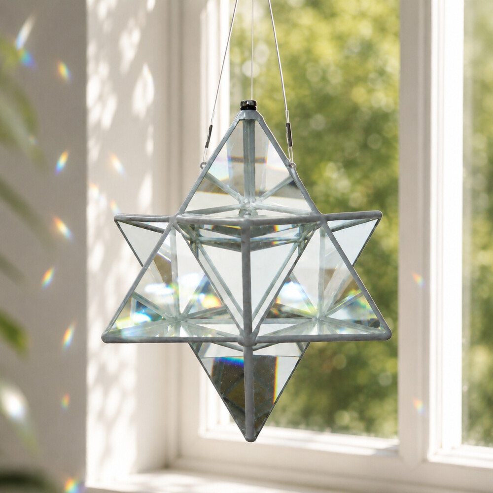 Prisma d'água Estrela Merkabah feng shui harmonizador