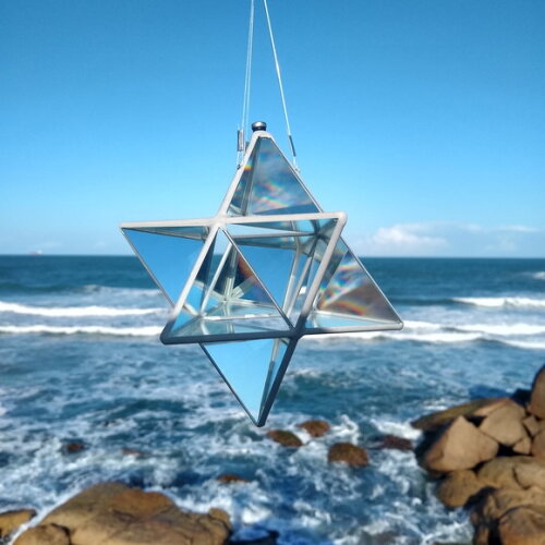 Prisma d'água Estrela Merkabah feng shui harmonizador