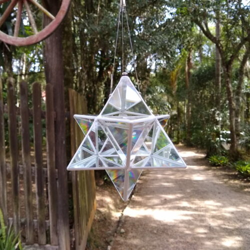 Prisma d'água Estrela Merkabah feng shui harmonizador