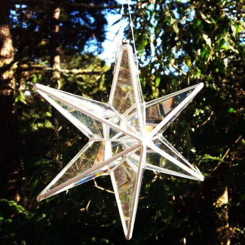 Prisma d'água Estrela Vespertina 6 Pontas feng shui