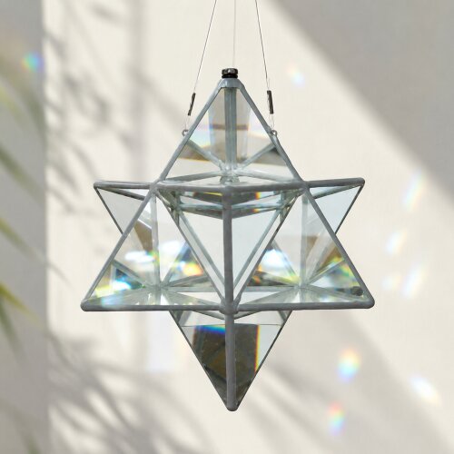 Prisma d'água Estrela Merkabah feng shui harmonizador