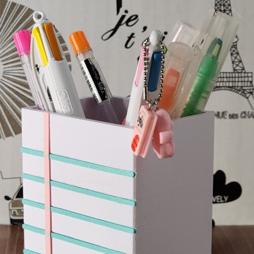 Porta Canetas Folha de Caderno