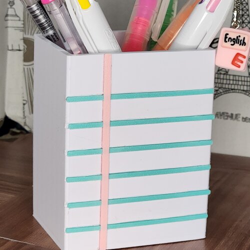 Porta Canetas Folha de Caderno