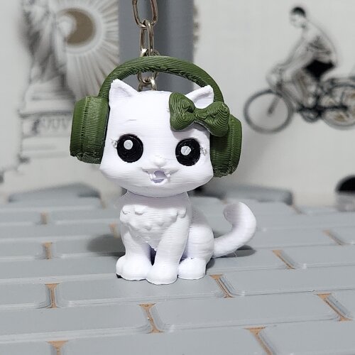 Kit Lembrancinha: Chaveiro Gatinha Gamer Musical