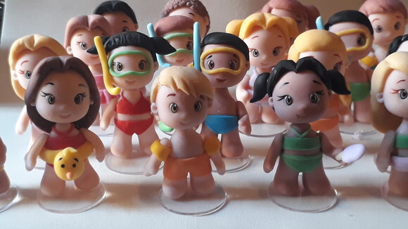 Apliques em biscuit Pool Party