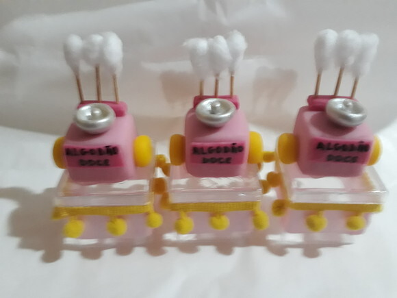 Caixinhas em acrilico Circo Rosa
