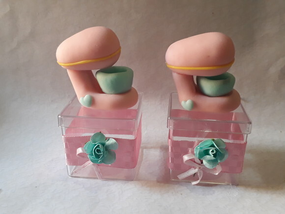Caixinhas em Acrilico Confeitaria Rosa