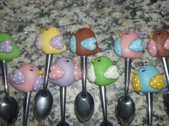 Colher de inox passarinho