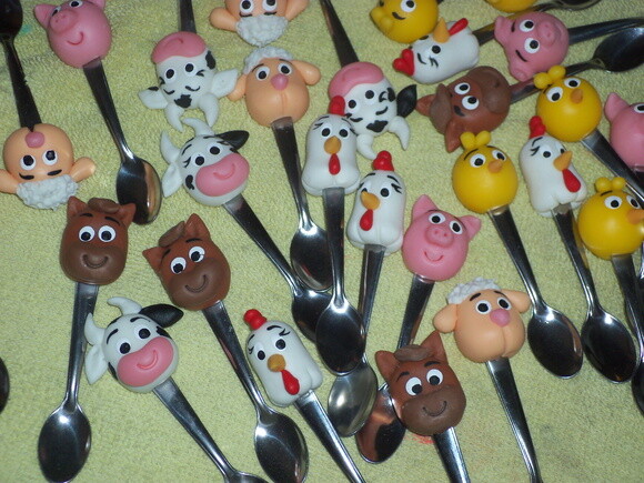 Colheres de inox Fazendinha