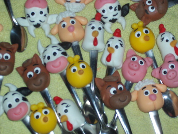 Colheres de inox Fazendinha