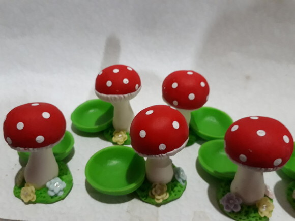 Forminhas em biscuit floresta