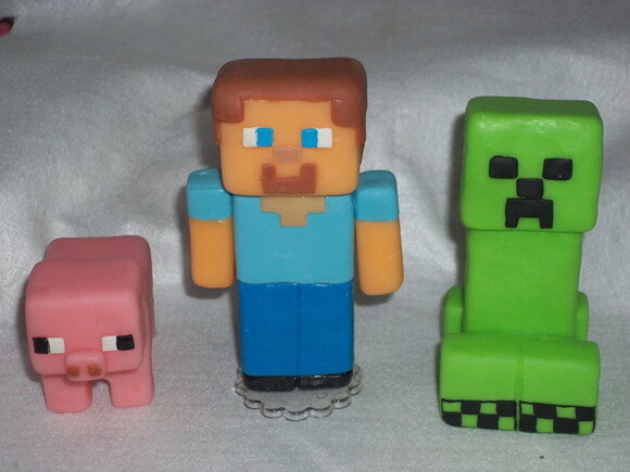 Kit topo de bolo Minecraft