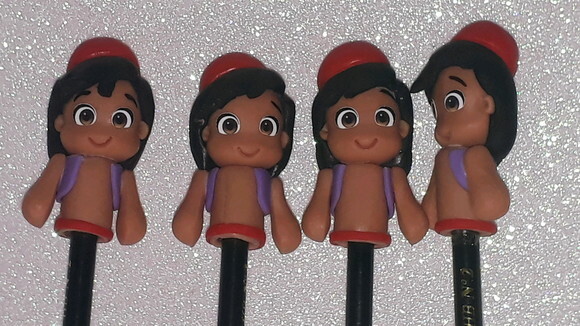 Lápis com ponteira Alladin e Jasmine