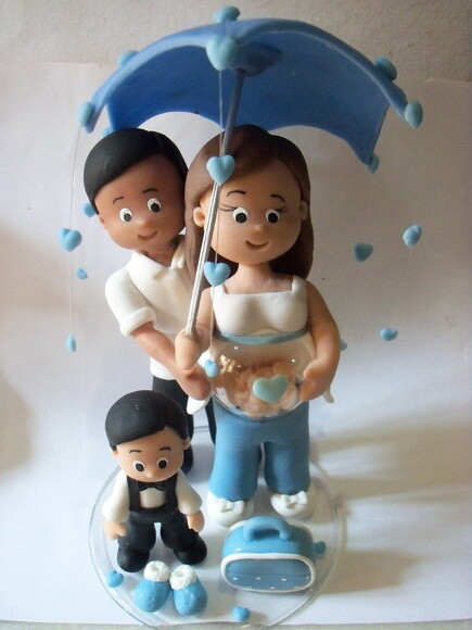 Topo de bolo Chuva de Amor