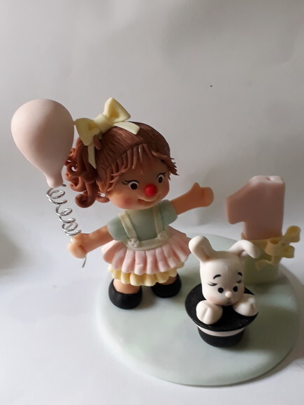 Topo de bolo Circo rosa