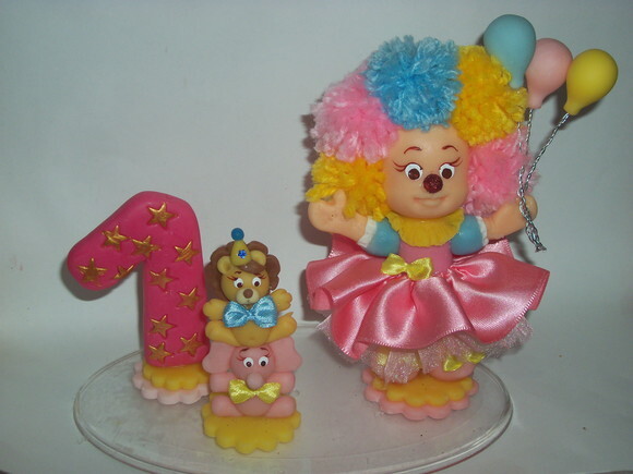 Topo de bolo Circo Rosa