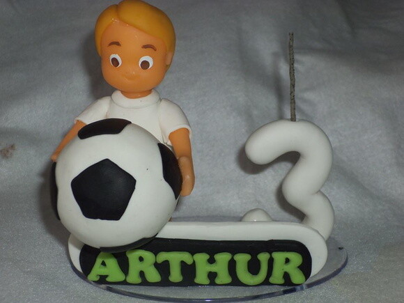 Topo de bolo futebol