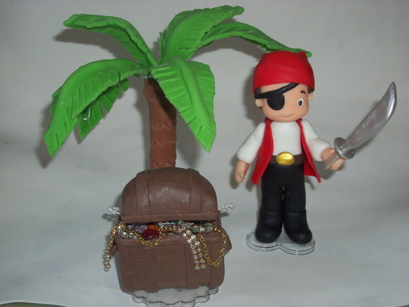 Topo de bolo Pirata