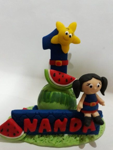 Topo de bolo Show da Luna