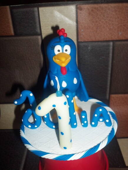 Topo Galinha Pintadinha com vela.