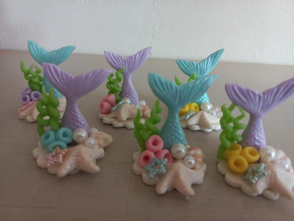 Apliques em Biscuit, Cauda de Sereia