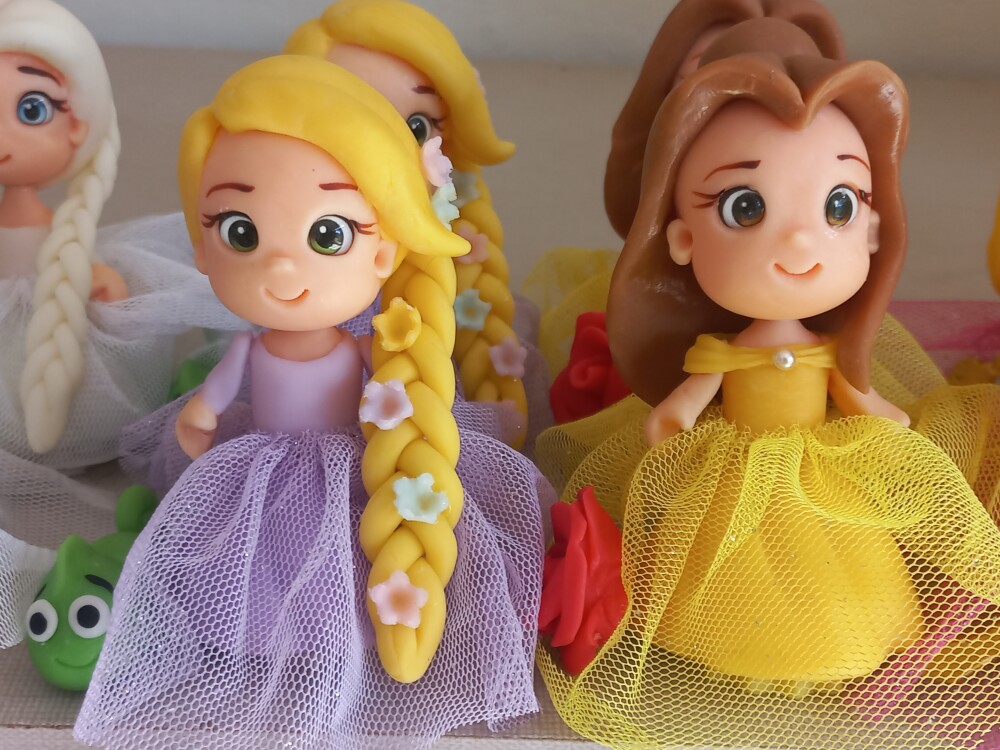 Apliques Princesas 3D. kit com 5 unidades