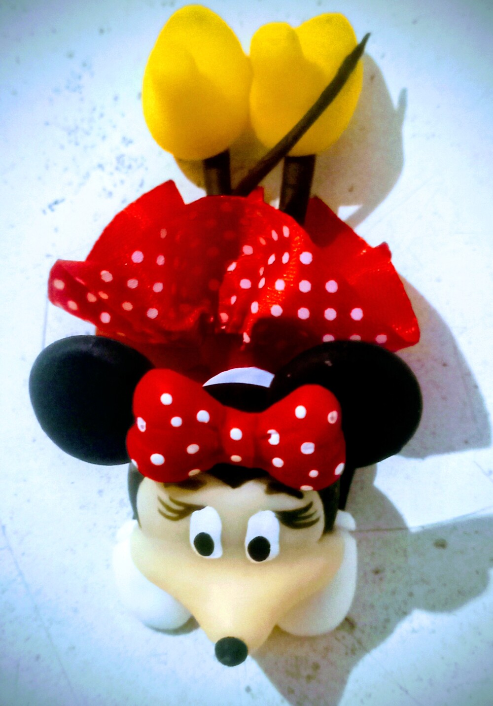 Apliques 3D, Minnie. Kit com 5 unidades