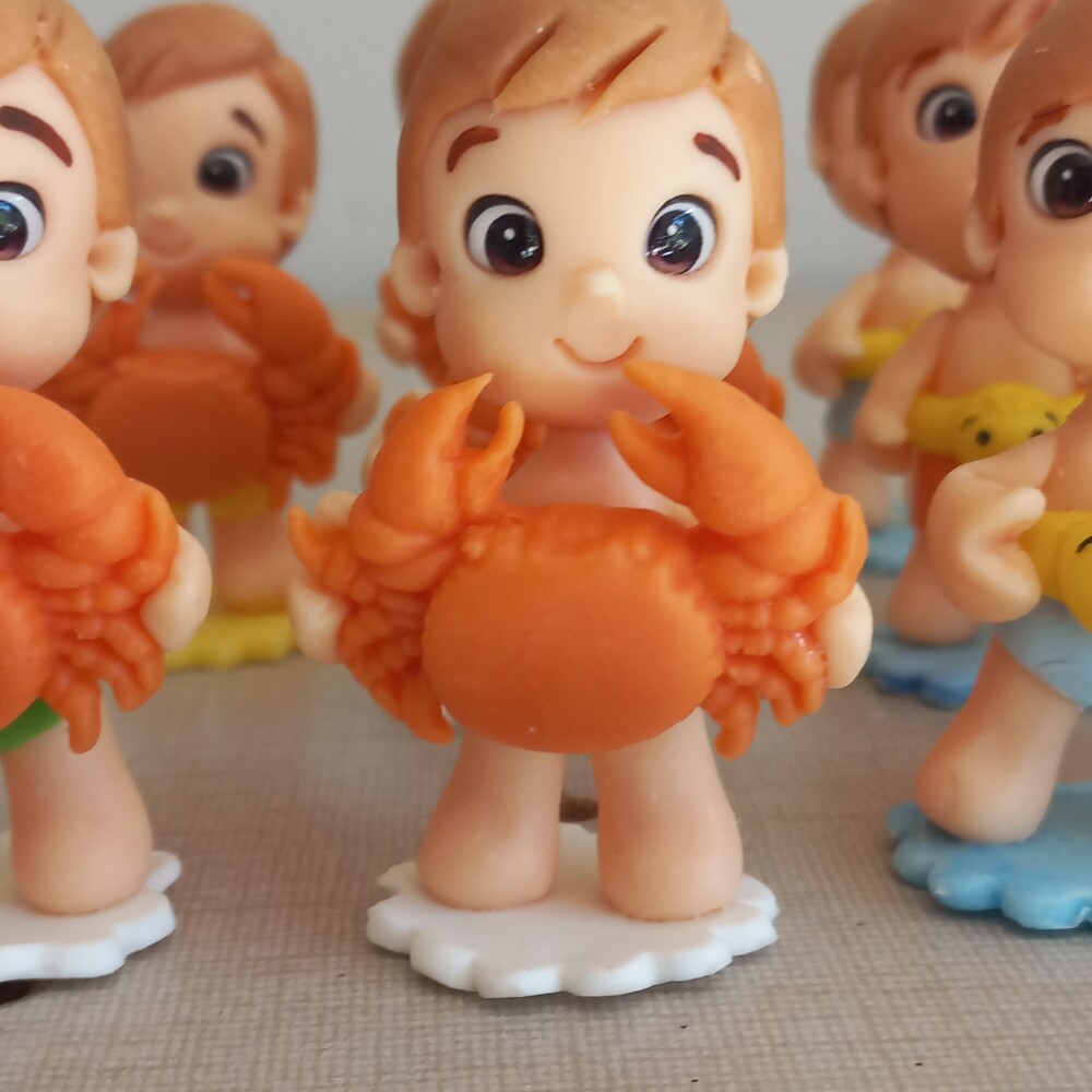 Apliques Pool Party, festa na piscina. 3D. Kit com 5