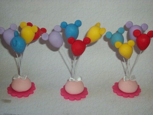 Apliques em biscuit da Minnie