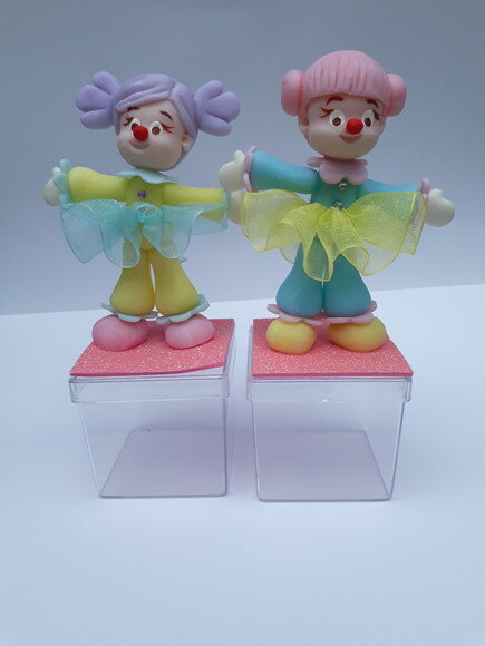 Caixinhas em acrilico Circo Rosa
