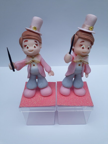 Caixinhas em acrilico Circo Rosa