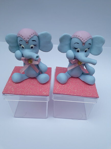 Caixinhas em acrilico Circo Rosa