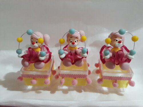 Caixinhas em acrilico Circo Rosa