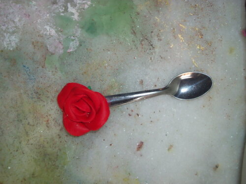 Colher em inox Rosa