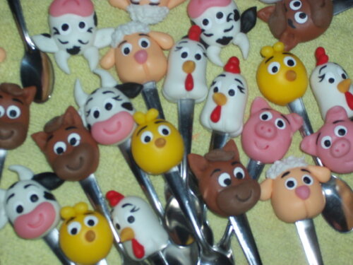 Colheres de inox Fazendinha