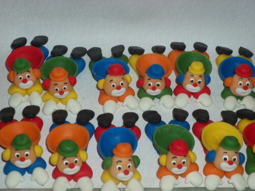 Forminhas em biscuit Palhaço