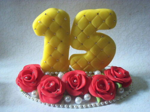 Topo de bolo 15 anos
