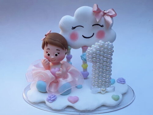Topo de bolo Chuva de amor