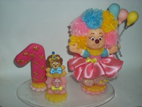 Topo de bolo Circo Rosa