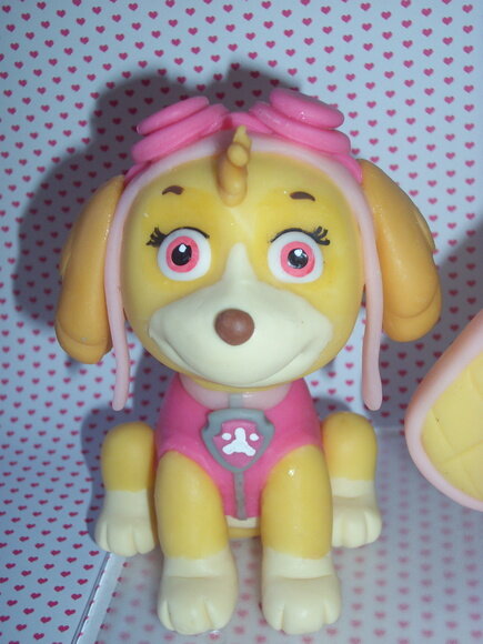 Topo de bolo com vela Patrulha Canina