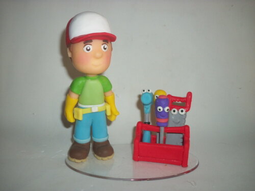 Topo de bolo Manny Mãos a obra