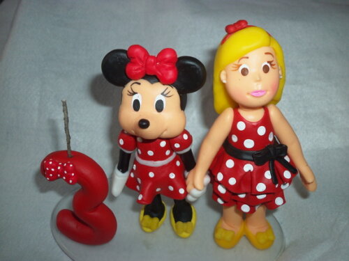 Topo de bolo Minnie.