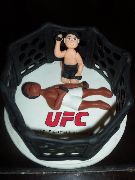 Topo de bolo Octogono UFC