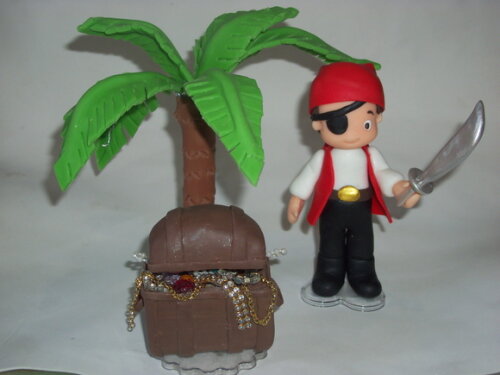 Topo de bolo Piratas