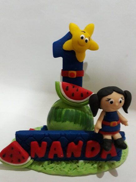 Topo de bolo Show da Luna