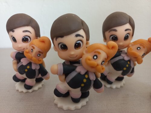 Apliques em Biscuit 3D, Mundo Bita. Kit com 5 unidades