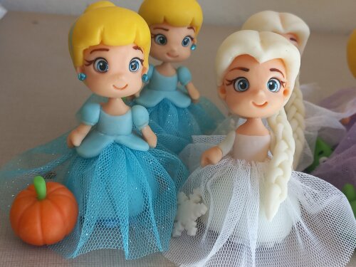Apliques Princesas 3D. kit com 5 unidades