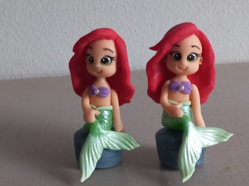 Apliques 3D Pequena Sereia, Ariel. Kit com 5 unidades