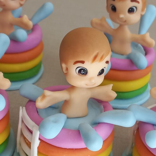 Apliques em 3D, Pool Party. Kit com 5